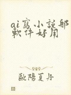 ai写小说那个软件好用