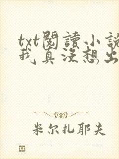 txt阅读小说我真没想出名啊
