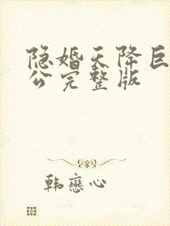 隐婚天降巨富老公完整版