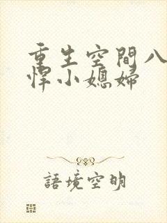 重生空间八零彪悍小媳妇