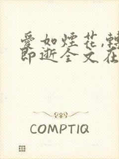 爱如烟花,转瞬即逝全文在线阅读