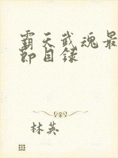 霸天武魂最新章节目录