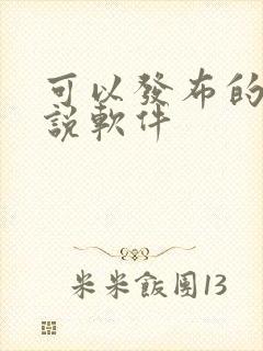 可以发布的写小说软件