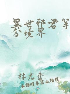 异世邪君等级划分境界