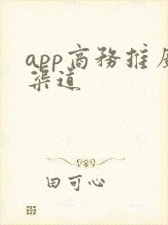 app商务推广渠道