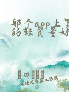 那个app上买的鞋质量好