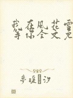 我在风花雪月里等你全文免费阅读