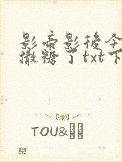 影帝影后今天又撒糖了txt下载