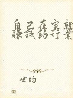 自己在家就可以赚钱的行业