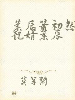 叶辰萧初然上门龙婿叶辰