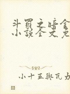 斗罗之暗金斗罗小说全文免费阅读