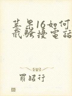 苹果16如何拦截骚扰电话号码