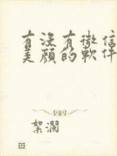 有没有微信视频美颜的软件