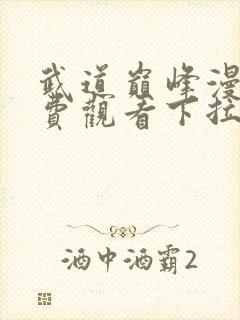 武道巅峰漫画免费观看下拉式六漫画