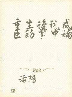 重生后我成了权臣的掌中娇完结