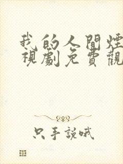 我的人间烟火电视剧免费观看许沁