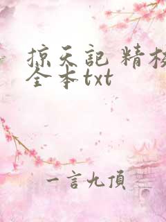 掠天记 精校版全本txt