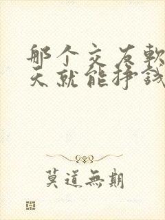 那个交友软件聊天就能挣钱