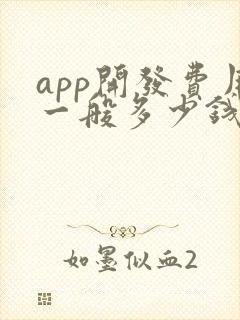 app开发费用一般多少钱