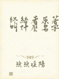 终结者原著小说叫什么名字