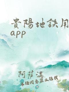 贵阳地铁用什么app
