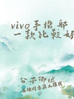 vivo手机哪一款比较好