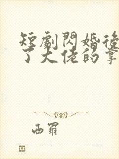 短剧闪婚后我成了大佬的掌中之物全集