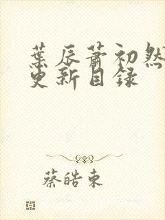 叶辰萧初然最快更新目录