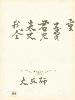 我夫君又重生了全文免费