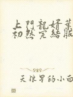 上门龙婿叶辰萧初然完结版大结局