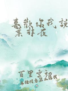 喜欢你我说了算 叶非夜