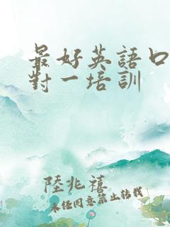最好英语口语一对一培训