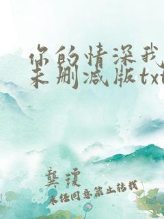 你的情深我不配未删减版txt下载