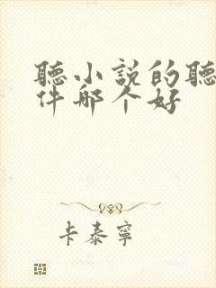 听小说的听书软件哪个好