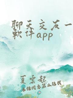 聊天交友一对一软件app