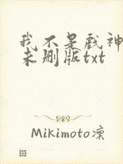 我不是戏神小说未删版txt
