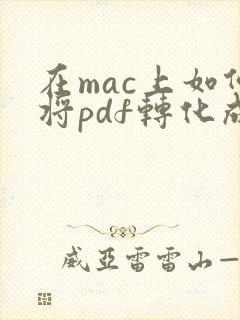 在mac上如何将pdf转化成word