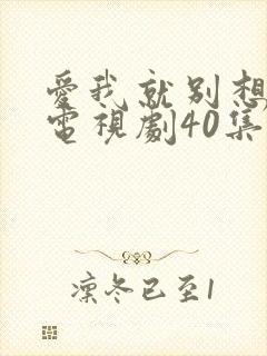 爱我就别想太多电视剧40集