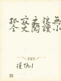 孤寂之狼无删减全文阅读小说