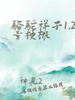 骆驼祥子1,2章梗概