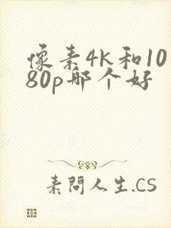 像素4k和1080p哪个好