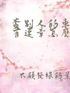 查别人的车有没有违章怎么查