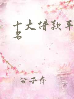 十大借款平台排名