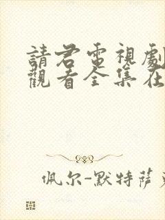 请君电视剧免费观看全集在线播放