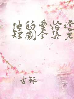 他的爱恰逢其时短剧全集免费