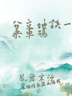 公交地铁一卡通乘车码