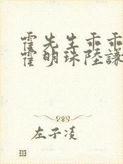 霍先生乖乖宠我霍明珠陆谦