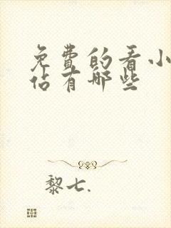 免费的看小说网站有哪些