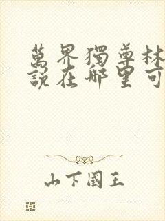 万界独尊林枫小说在哪里可以看