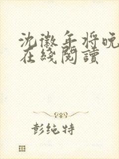 沈徽年将晚小说在线阅读